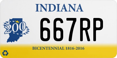 IN license plate 667RP