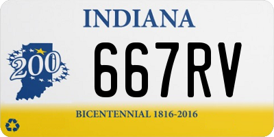IN license plate 667RV