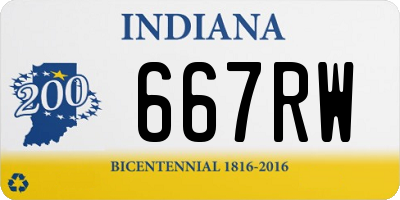 IN license plate 667RW
