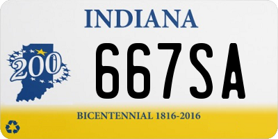 IN license plate 667SA