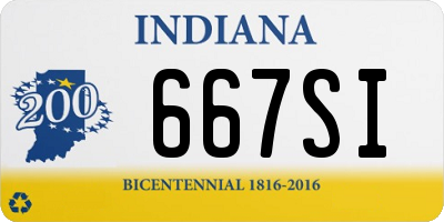 IN license plate 667SI