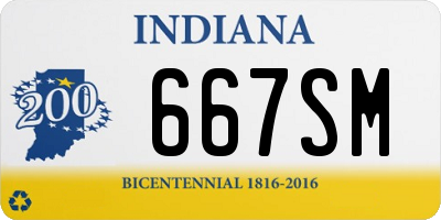 IN license plate 667SM