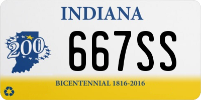 IN license plate 667SS