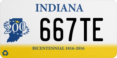 IN license plate 667TE