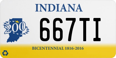 IN license plate 667TI