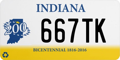 IN license plate 667TK