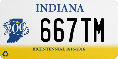 IN license plate 667TM