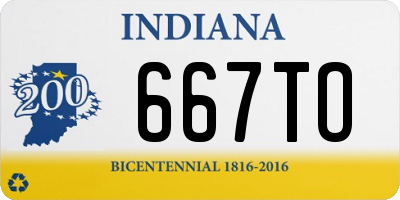 IN license plate 667TO