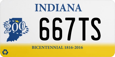 IN license plate 667TS