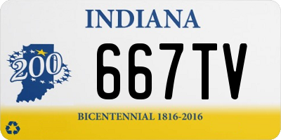 IN license plate 667TV