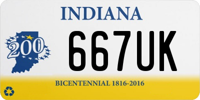 IN license plate 667UK