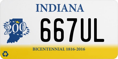 IN license plate 667UL