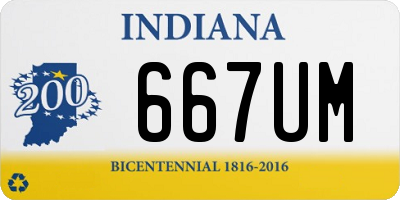 IN license plate 667UM