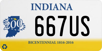 IN license plate 667US