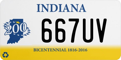 IN license plate 667UV