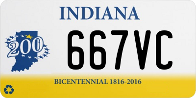 IN license plate 667VC