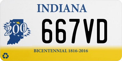 IN license plate 667VD