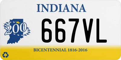 IN license plate 667VL
