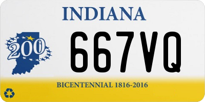 IN license plate 667VQ