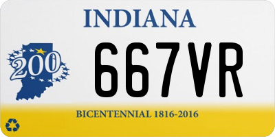 IN license plate 667VR