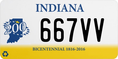 IN license plate 667VV