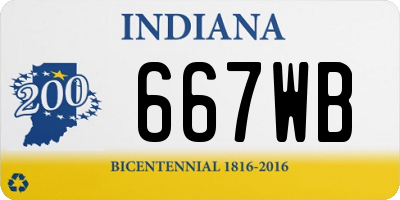 IN license plate 667WB