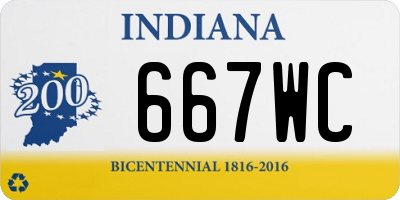 IN license plate 667WC