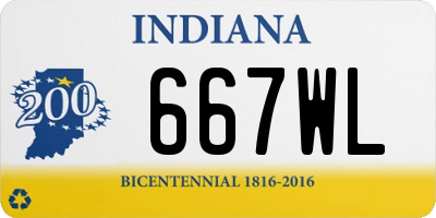 IN license plate 667WL