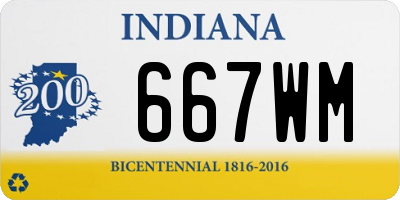 IN license plate 667WM