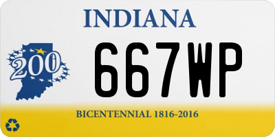 IN license plate 667WP