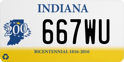 IN license plate 667WU