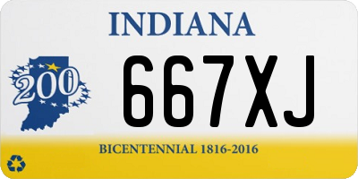 IN license plate 667XJ