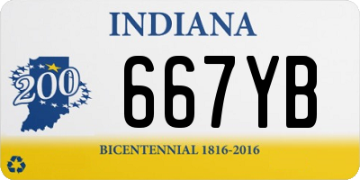 IN license plate 667YB