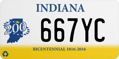 IN license plate 667YC