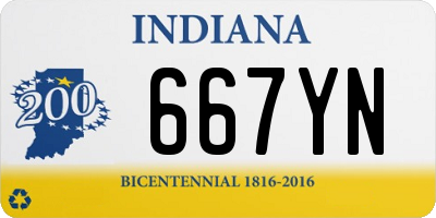 IN license plate 667YN