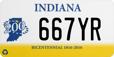 IN license plate 667YR