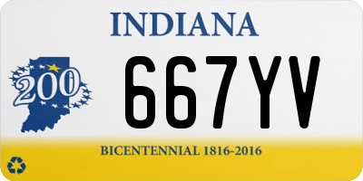 IN license plate 667YV