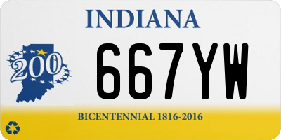 IN license plate 667YW