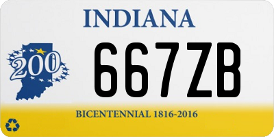 IN license plate 667ZB