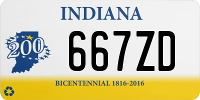 IN license plate 667ZD