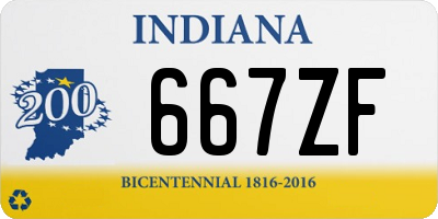 IN license plate 667ZF