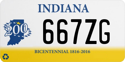 IN license plate 667ZG