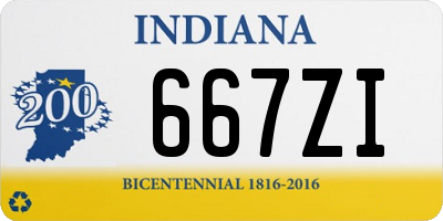 IN license plate 667ZI