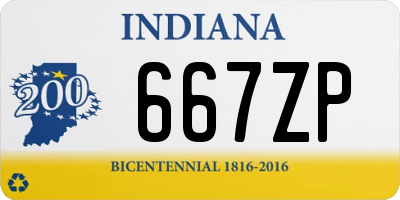 IN license plate 667ZP