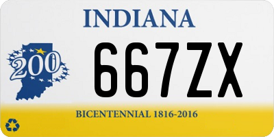 IN license plate 667ZX
