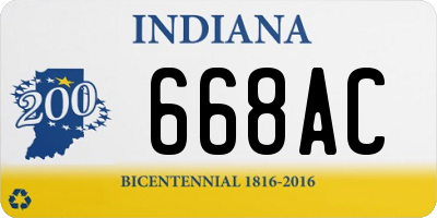 IN license plate 668AC