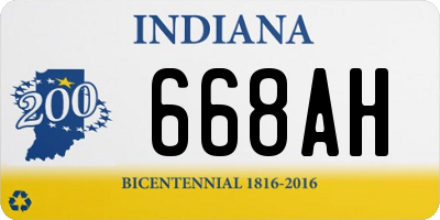 IN license plate 668AH