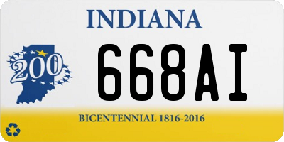 IN license plate 668AI