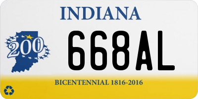 IN license plate 668AL