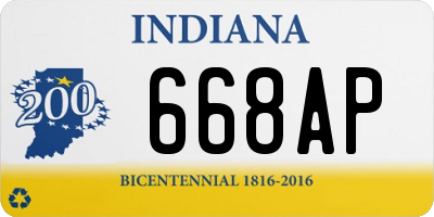 IN license plate 668AP